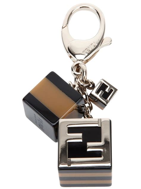 fendi white metal key rign|Fendi key rings for men.